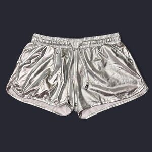 Grunge Silver Metallic Micro Shorts by Poshdivah!